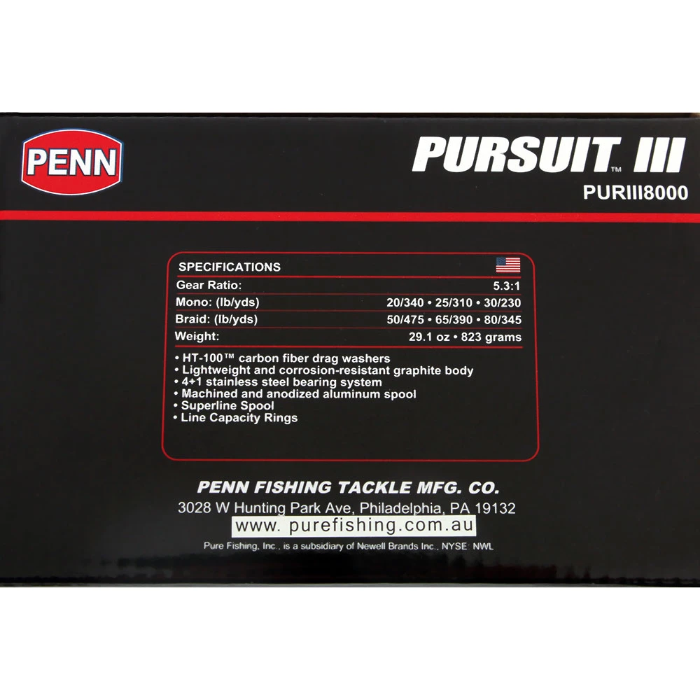 PENN Pursuit III 8000 Spinning Reel 4 PENN Pursuit III 8000 Spinning Reel - Image 2