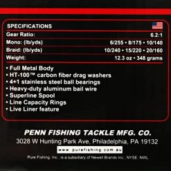 PENN Fierce III 2500LL Live Liner Spinning Reel 9 PENN Fierce III 2500LL Live Liner Spinning Reel -PENN Sales Shop 134201 3 n