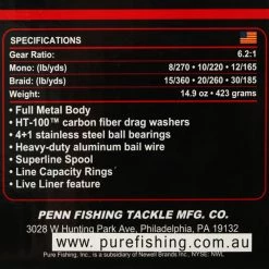 PENN Fierce III 4000LL Live Liner Spinning Reel 9 PENN Fierce III 4000LL Live Liner Spinning Reel -PENN Sales Shop 134202 3 n