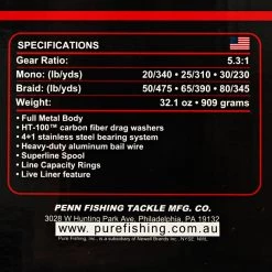PENN Fierce III 8000LL Live Liner Spinning Reel 9 PENN Fierce III 8000LL Live Liner Spinning Reel -PENN Sales Shop 134204 3 n