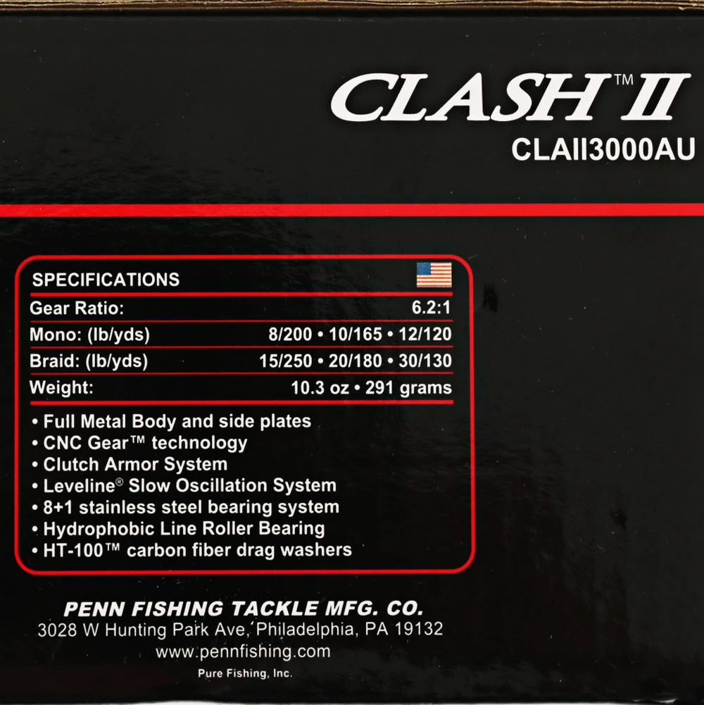 PENN Clash II 3000 Spinning Reel 4 PENN Clash II 3000 Spinning Reel - Image 2