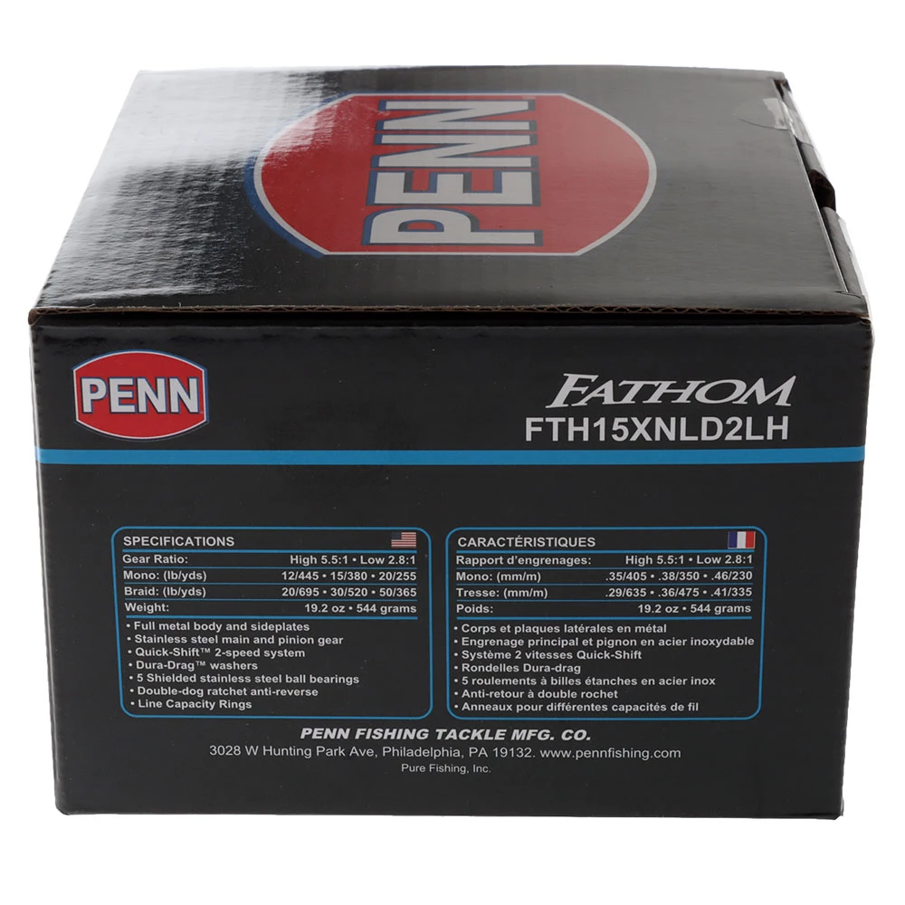 PENN Fathom 15XN 2-Speed Left Hand Lever Drag Reel 4 PENN Fathom 15XN 2-Speed Left Hand Lever Drag Reel - Image 2