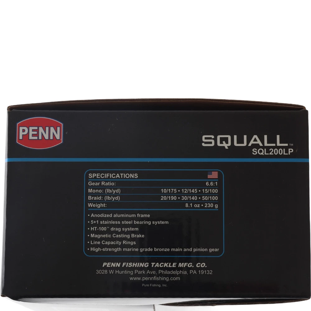 PENN Squall 200 Low Profile Baitcaster Reel 4 PENN Squall 200 Low Profile Baitcaster Reel - Image 2