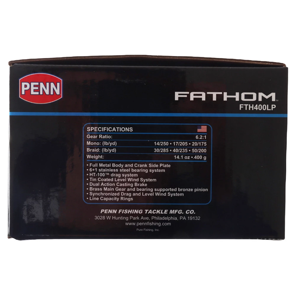 PENN Fathom 400 Low Profile Baitcaster Reel 4 PENN Fathom 400 Low Profile Baitcaster Reel - Image 2
