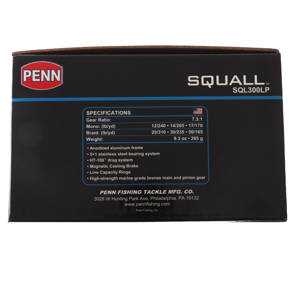 PENN Squall 300 Low Profile Baitcaster Reel 4 PENN Squall 300 Low Profile Baitcaster Reel - Image 2