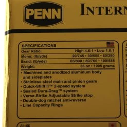 PENN International 16VISX 2-Speed Game Reel Gold -PENN Sales Shop 98934 3 n