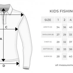 PENN Kids Pro Fishing Jersey Kids 1 11 PENN Kids Pro Fishing Jersey Kids 1 -PENN Sales Shop kids fishing jersey size chart